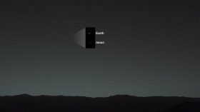 Earth and moon in this image taken by Curiosity from Mars 