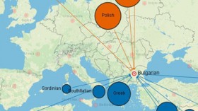 Researchers use genetic data to create a map of gene mixing that occurred in the last 4000 years. 