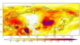 Differences in Surface Air Temperatures (In June-August) between the 1980s and 2000s (image)