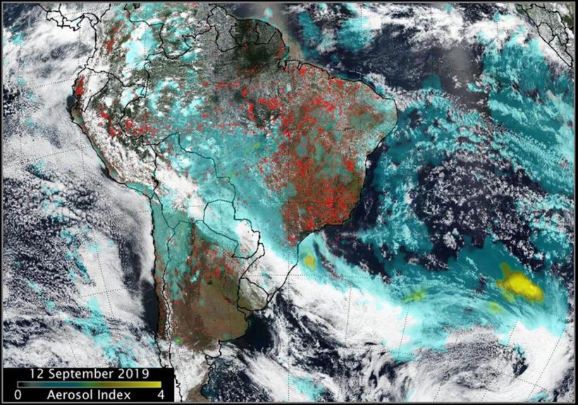 Smoke and Aerosols over South America (image)