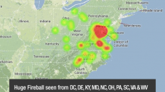 A bright fireball over the US East Coast caught the attention of hundreds, according to the American Meteor Society, which is investigating Thursday's incident.