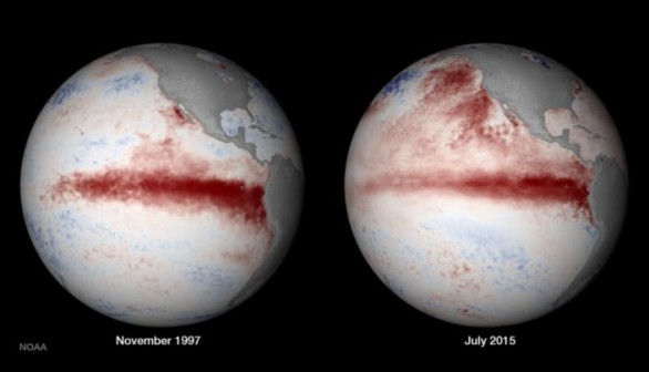 El Nino in 1997 and in 2015