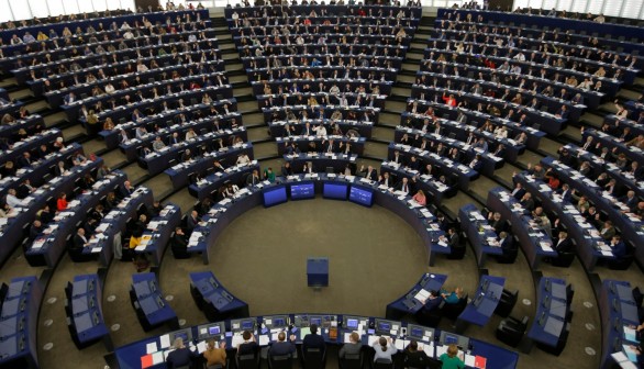 MEPs take part in a voting session at the European Parliament in Strasbourg