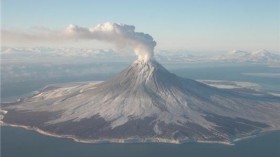 Augustine Volcano in Alaska which erupted in 2006.