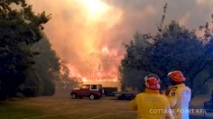 Firefighters at a bushfires in Bilpin, New South Wales, Australia