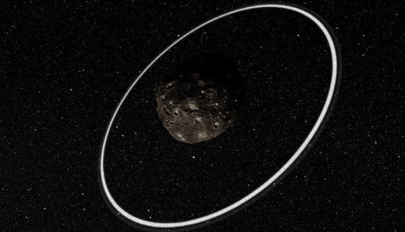 Artist’s impression of the rings around Chariklo. Credit: ESO