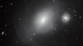 galaxies: NGC 1316, and its smaller companion NGC 1317 (right).