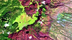 Las Conchas Fire in New Mexico satellite image