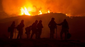 Low Temperature and Rain Can Help in the Battle Against California Wildfires