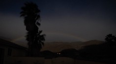 Lunar rainbow or moonbow above Anza-Borrego just moments ago