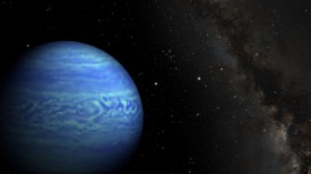 Astronomers have spotted a relatively nearby star-like object known as a brown dwarf that is uncharacteristically cool. In fact, it has Arctic temperatures, making it the coldest brown dwarf known to exist. This artist's conception shows the object named 