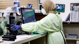 Medical expert working during the pandemic