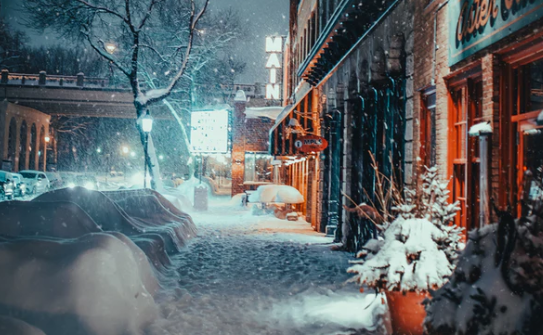 Snow covered streets
