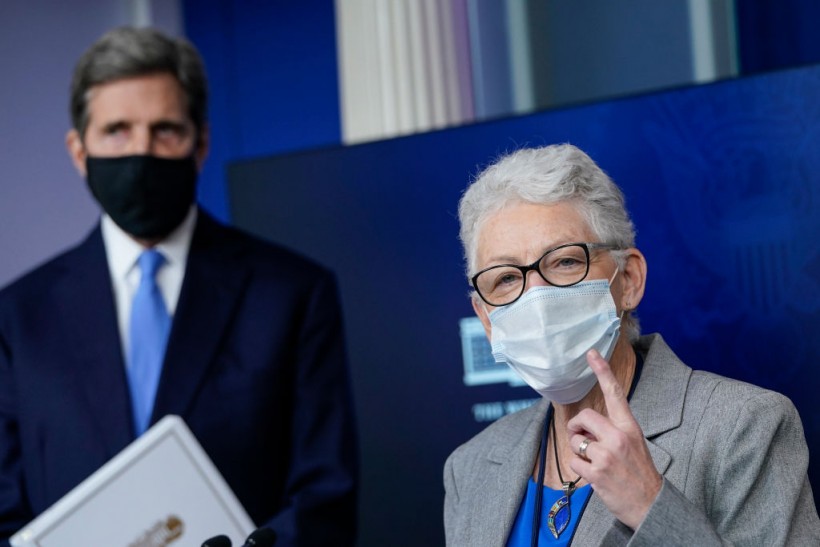 Press Secretary Jen Psaki And Climate Change Advisors Hold White House Press Briefing