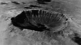 Crater left by a meteor