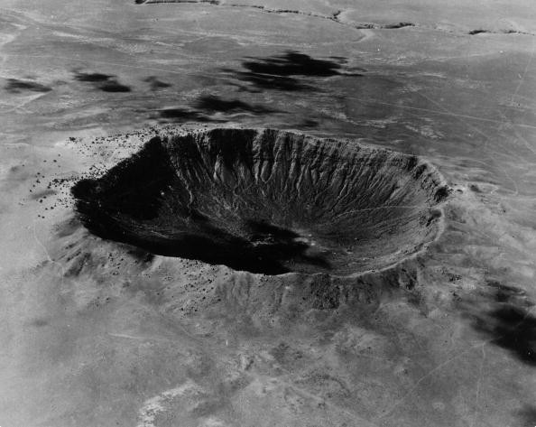 Crater left by a meteor