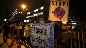 Protest  Against Releasing Fukushima Plant Water Into Ocean