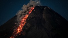 Active Volcano Mount Merapi Spews Pyroclastic Flow