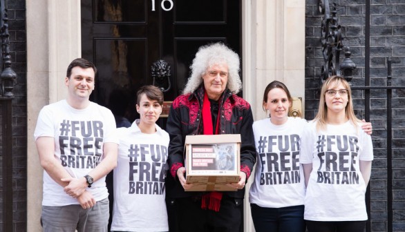 Brian May Delivers 400,000 Signatures To No 10 Calling For A UK Fur-Trade Ban