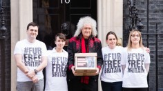 Brian May Delivers 400,000 Signatures To No 10 Calling For A UK Fur-Trade Ban