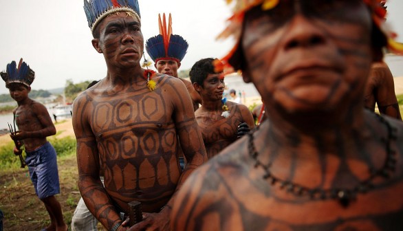 Indigenous Tribes Protest Dam Construction In Brazil's Amazon