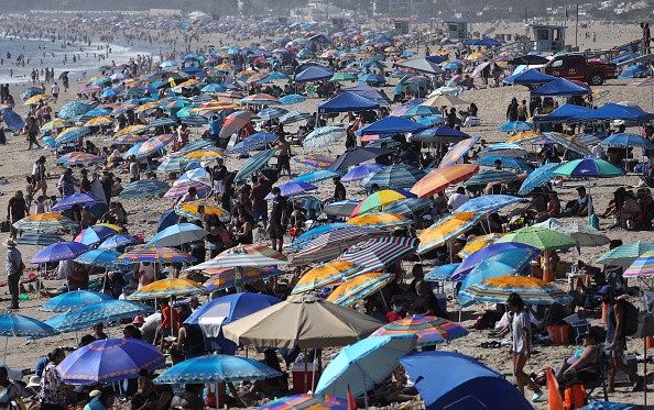 Californians Flock To Beaches amid heat wave 