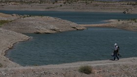  Low water levels are visible at Lake Mead 