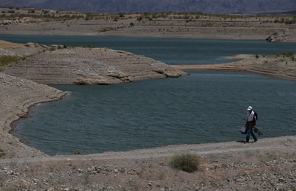  Low water levels are visible at Lake Mead 