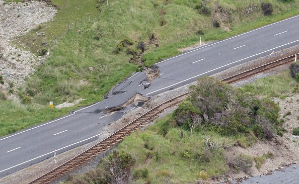 Damage following earthquake in New Zealand