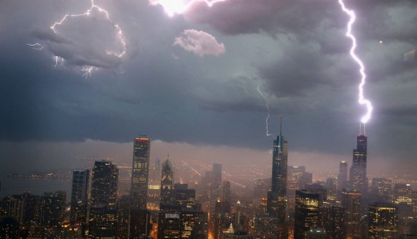 Severe Storms Pass Through Chicago
