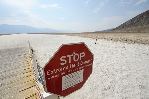 Signage warns of extreme heat danger at Death Valley National Park 