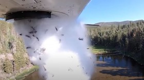 VIDEO: Plane Dumps Thousands of Fishes to Restock Lake in Utah