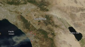 NASA image of San Diego County, California wildfires, May 2014