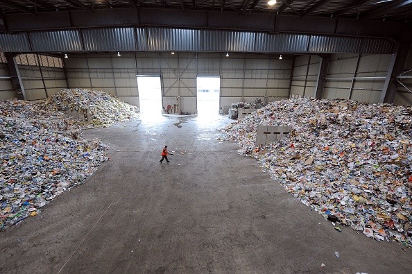 Garbage in a recycling plant of waste