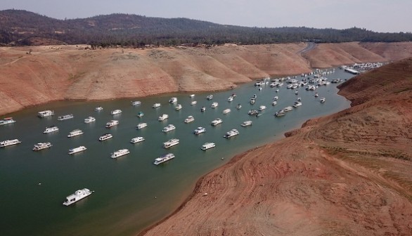 Low water on Lake Oroville 