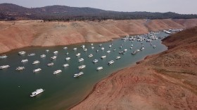 Low water on Lake Oroville 