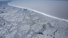 Western edge of the famed iceberg A-68 (TOP R), calved from the Larsen C ice shelf