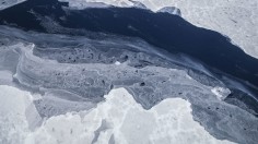 Sea ice is seen from NASA's Operation IceBridge research aircraft in the Antarctic Peninsula region