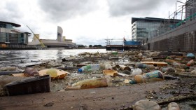 Rubbish Pollutes Manchester Ship Canal