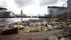 Rubbish Pollutes Manchester Ship Canal