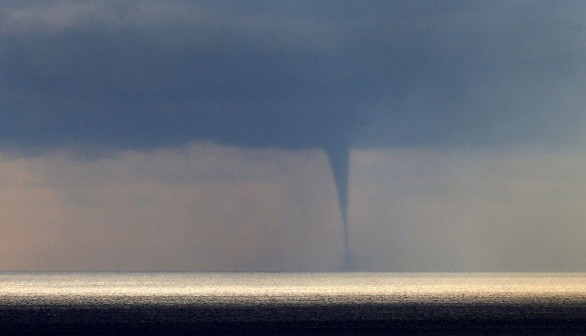 FRANCE-WEATHER-WATERSPOUT