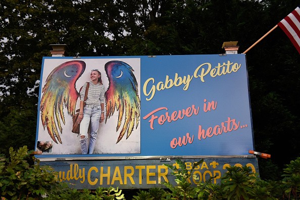  A sign honors the death of Gabby Petito
