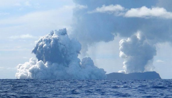 Undersea volcanic eruption