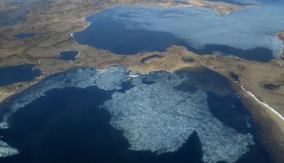 Warming in the Arctic is causing once permanently frozen permafrost to thaw