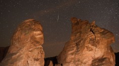 The Annual Geminid Meteor Shower From Valley Of Fire State Park