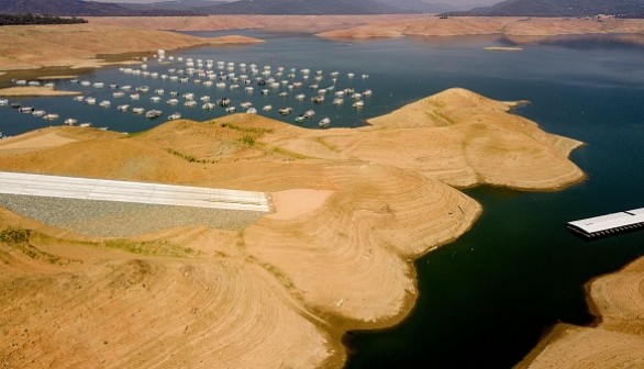 Low water in Lake Oroville 