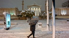 GREECE-WEATHER-SNOW