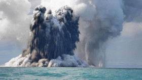 Underwater volcanic eruption