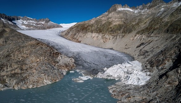 Rhone Glacier and its glacial lake