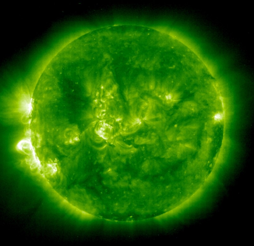 Post-Flare Loops Erupt From Suns Surface